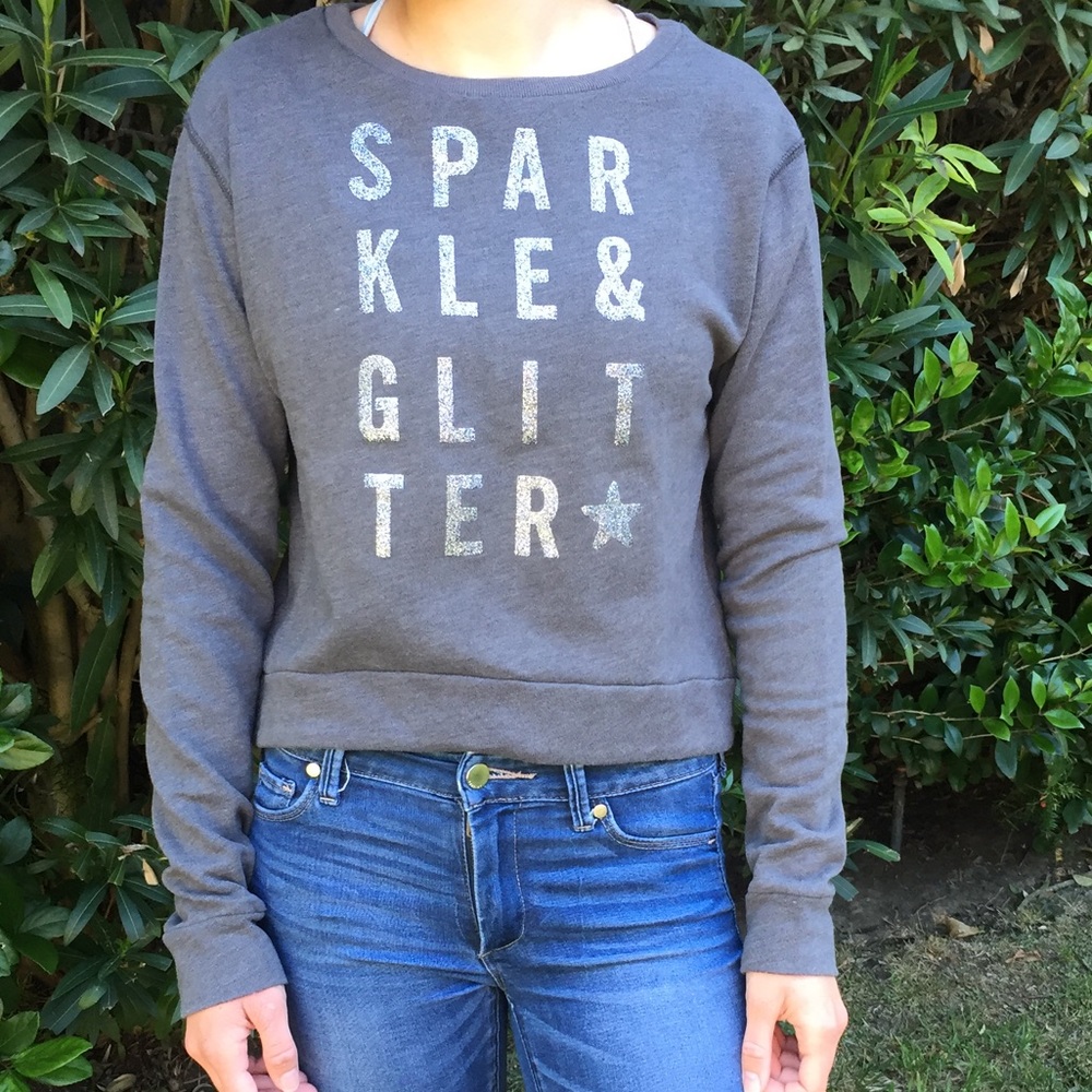 Gray “Sparkle & Glitter” Sweatshirt